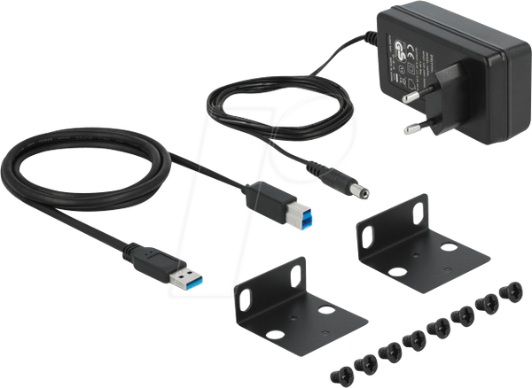 Промисловий концентратор USB 3.0 10-портовий 10-дюймовий, чорний