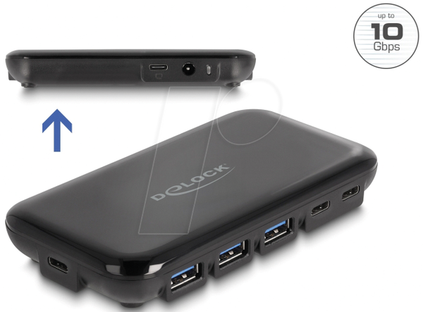 USB 3.1 концентратор 7 портів, 4x USB-A, 3x USB-C