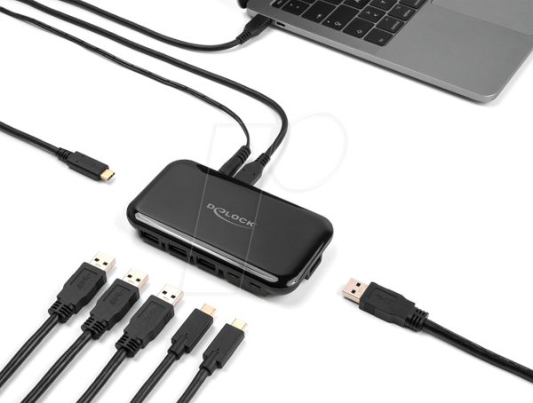 USB 3.1 концентратор 7 портів, 4x USB-A, 3x USB-C