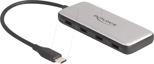 Концентратор USB 3.1, 4 порти, USB-C на 4 USB-C, 85 Вт