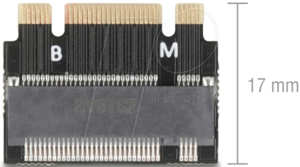 Адаптер M.2 Key B+M чоловічий до слота M.2 Key M - Подовжувач