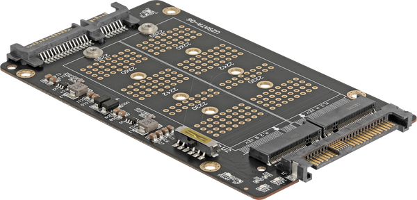 Перехідник M.2 key M NVMe на U.2 та M.2 key B SATA на SATA