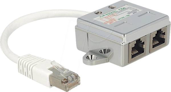 Подвійник портів RJ45 1x штекер -> 2x розетка 2x Ethernet