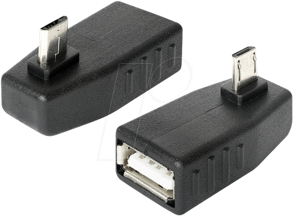 USB micro-B штекер > USB-A роз'єм, OTG, кут 270°