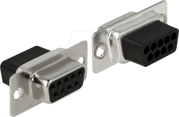 Комплект адаптера Sub-D 9-контактний гніздо на RJ45 гніздо, чорний