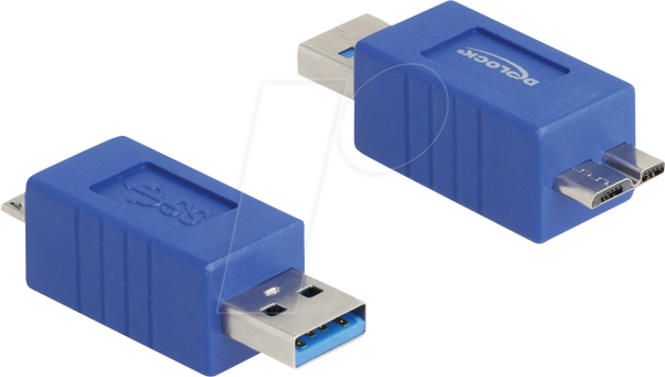 Адаптер USB 3.0, штекер A > штекер Micro-B, синій
