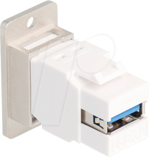 Панельний USB 5 Gbps Type-B (мама) - USB Type-A (мама), конічний, кріплення на панель