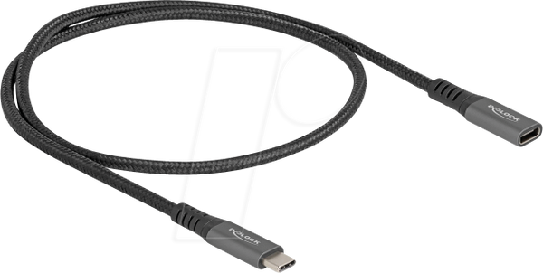 Кабель USB 3.1, штекер C, розетка, 100 Вт, длина 0,5 м.