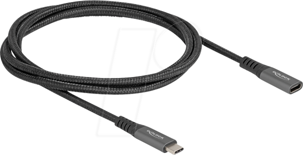 Кабель USB 3.1, штекер C, розетка, 100 Вт, 1 м