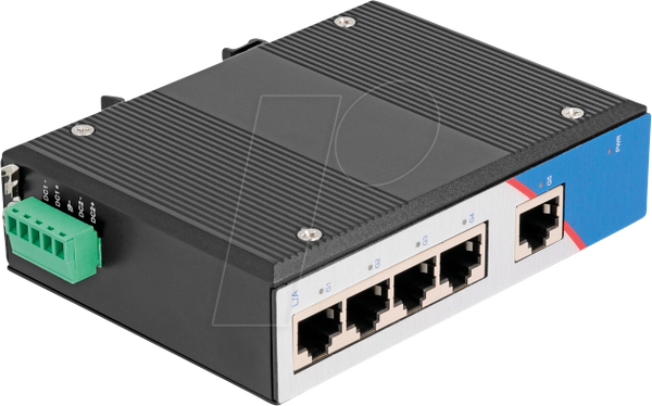Промисловий гігабітний Ethernet-комутатор з 5 портами RJ45 для DIN-рейки
