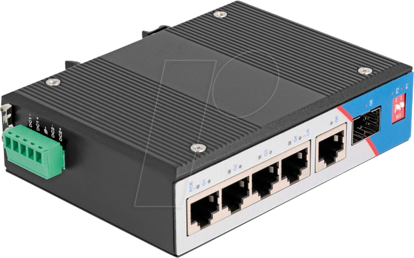 Промисловий гігабітний Ethernet-комутатор 4 порти PoE 1 порт RJ45 1 порт
