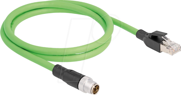 Кабель M12, X-кодування, 8-контактний штекер / штекер RJ45, 1 м