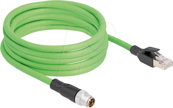 Кабель M12, X-кодування, 8-контактний штекер / штекер RJ45, 5 м