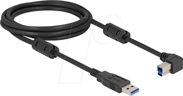 Кабель USB 3.0, штекер A до штекера B, 90° лівий, 2 м