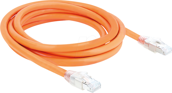 Мережевий кабель RJ45 Cat.8.1 S/FTP 2 м до 40 Гбіт/с, помаранчевий