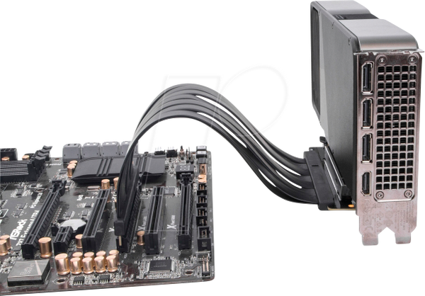 Плата розширення, PCIe 5.0, роз'єм x16 > слот x16, кабель 20 см
