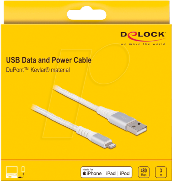 Зарядний кабель Syncand, роз'єм USB-A -> Lightning™, 3