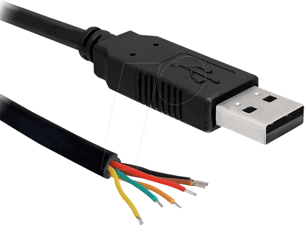 USB > послідовний TTL 6 відкритих кінців кабелю, 1,8 м (5 В)