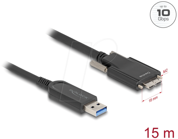 Оптичний кабель USB 3.1, штекер A - штекер Micro-B, 15 м