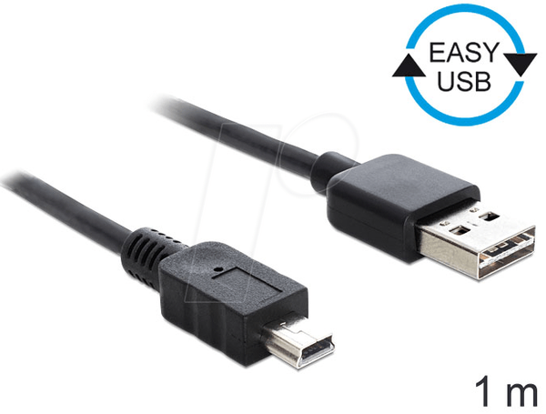 Easy USB 2.0 A > mini USB 5-контактний штекер/вилка 1 м