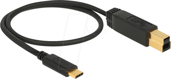 Кабель Delock USB 3.1 Gen 2 C чоловічий > B чоловічий 0,5 м