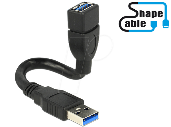 Кабель USB 3.0 A, жіночий, довжина 0.15 см
