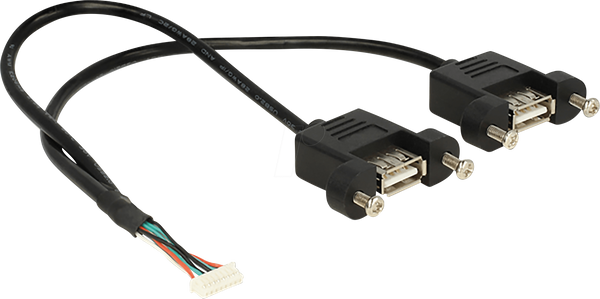 USB-роз'єм, жіночий, 1,25 мм, 8-контактний, 2x A-панельний