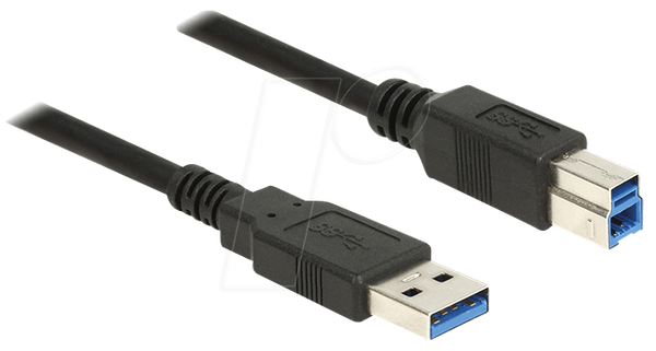 Кабель USB 3.0 Type-A чоловічий > USB 3.0 Type-B чоловічий 2.0 м чорний