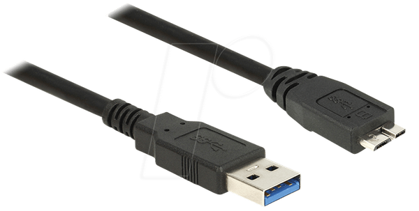 Кабель USB 3.0 Type-A чоловічий > USB 3.0 Type Micro-B чоловічий 0,5 м чорний