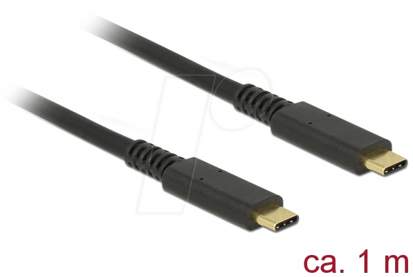 Кабель USB 3.1 Type-C - Type-C, коаксіальний, 1 м