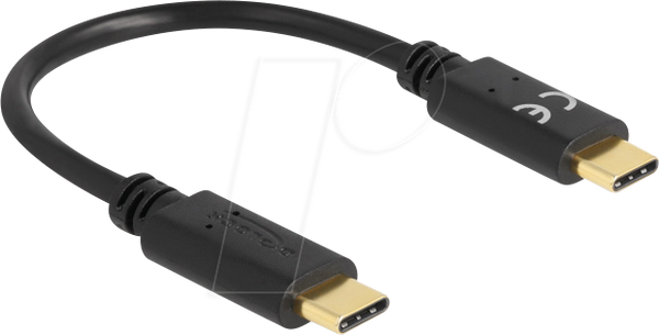Зарядний кабель, USB-C -> C, E-marker, 5 A, 15 см