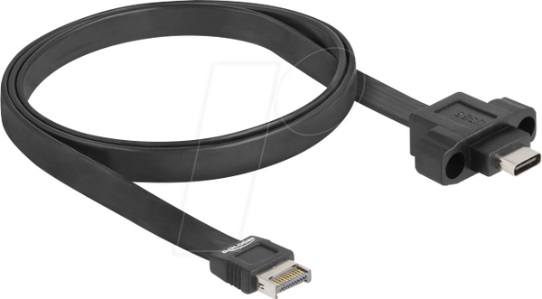 USB E Key A 20-контактний штекер до USB C роз'єму, плоский шлейф, 75 см