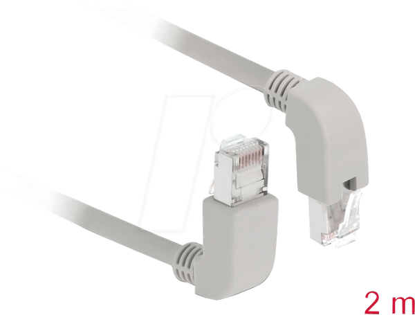 Мережевий кабель RJ45 Cat.5e SF/UTP, кутовий вгору/вниз, 2 м
