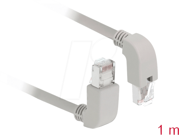 Мережевий кабель RJ45 Cat.6 S/FTP, кутовий вгору/вниз, 1 м