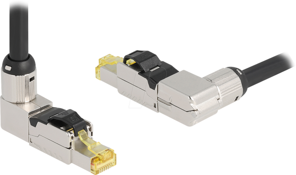 Роз'єм RJ45 польовий, Cat.6A, металевий, кутовий