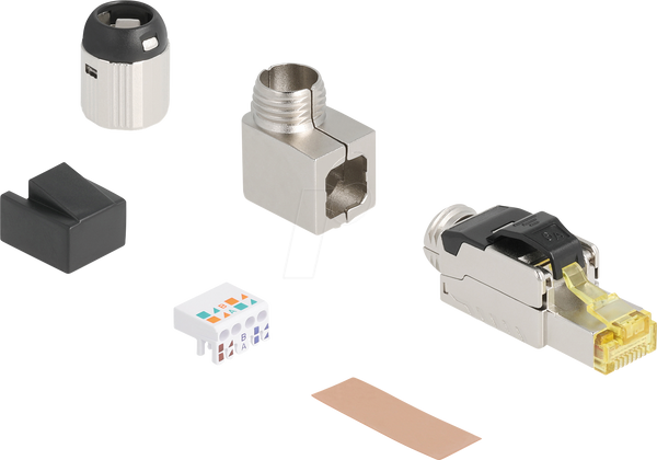 Роз'єм RJ45 польовий, Cat.6A, металевий, кутовий