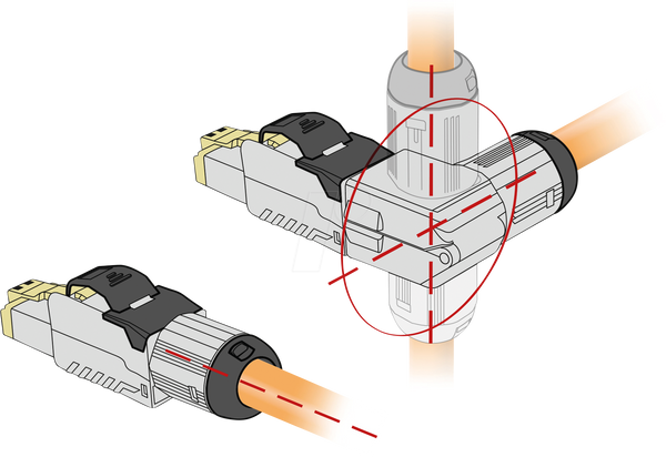 Роз'єм RJ45 польовий, Cat.6A, металевий, кутовий