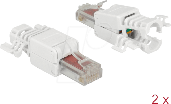 Вилка RJ45 Cat.6 UTP, без інструментів, 2 шт.