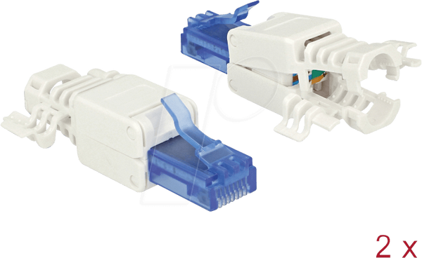 Вилка RJ45 Cat.6A UTP, без інструментів, 2 шт.
