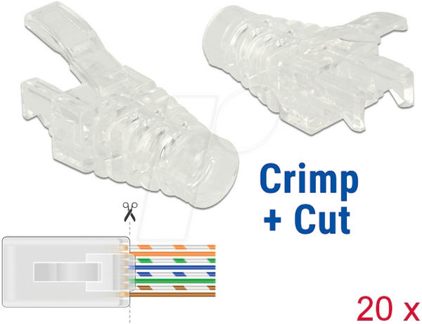 Захист від вигину мережі RJ45 Crimp+Cut 20 штук