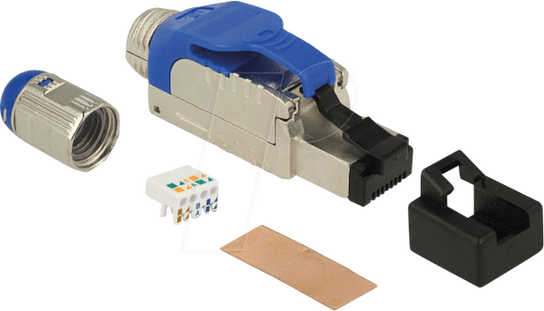 Польовий монтаж штекера RJ45 Cat.8 металевий