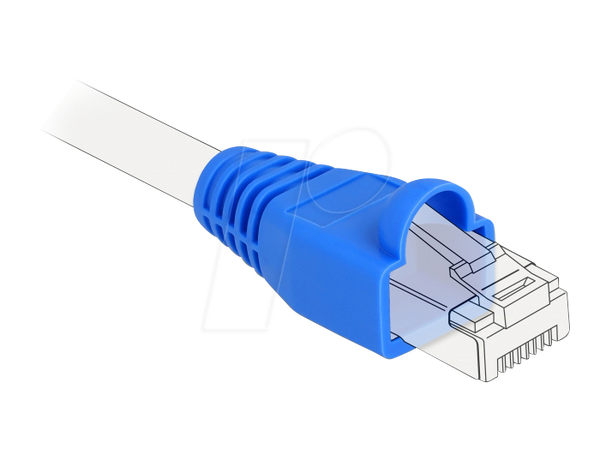 Розвантажувальні елементи для RJ45, сині, 20 штук