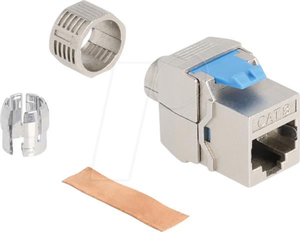 Роз'єм Keystone RJ45 (мама) > LSA Cat.8.1, без інструментів