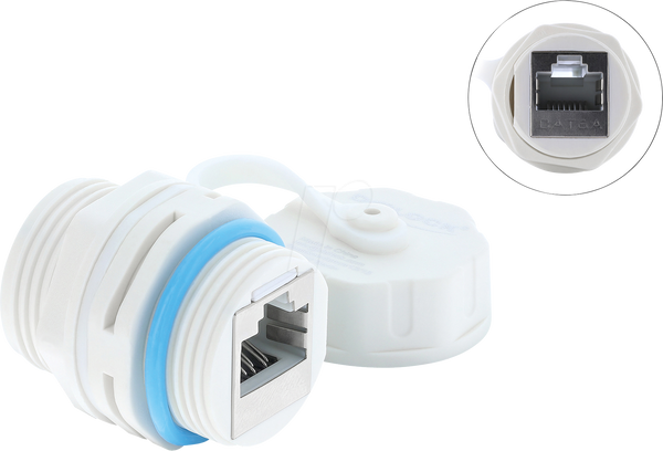 З'єднувач кабелю RJ45 гніздо - RJ45 гніздо Cat.6a з M23.5 x 1.5 м