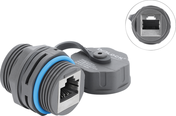 З'єднувач кабелю RJ45 гніздо - RJ45 гніздо Cat.6a з M23.5 x 1.5 м