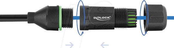 Кабель RJ45 (мама) на відкриті кінці кабелю, Cat.6, чорний