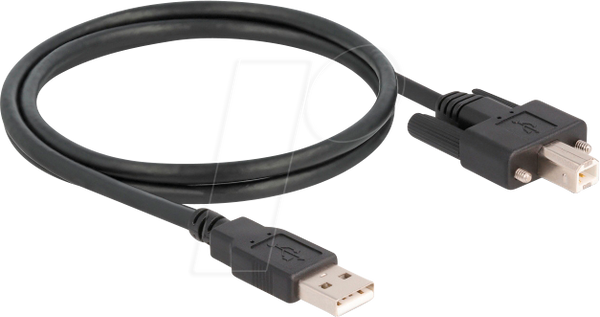 Кабель USB 2.0, A чоловічий - B чоловічий, з можливістю закручування, 1 м