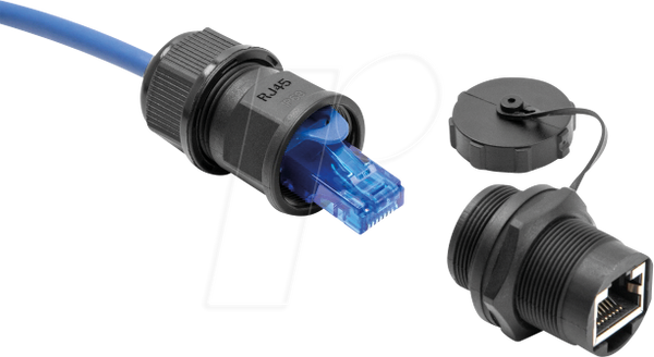 Муфта RJ45 Cat.6a з ущільнювальним ковпачком