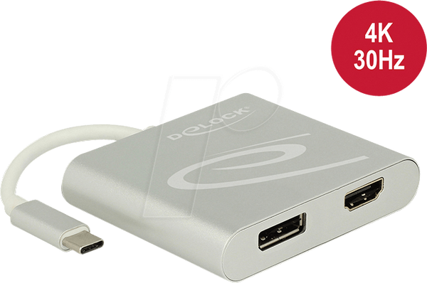 Розгалужувач USB Type-C > HDMI, роз'єм DP, режим DP-Alt