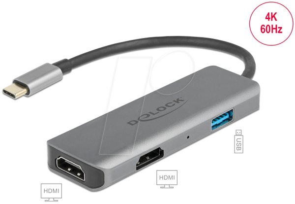 Адаптер USB Type-C™ Dual HDMI з роздільною здатністю 4K 60 Гц та портом USB